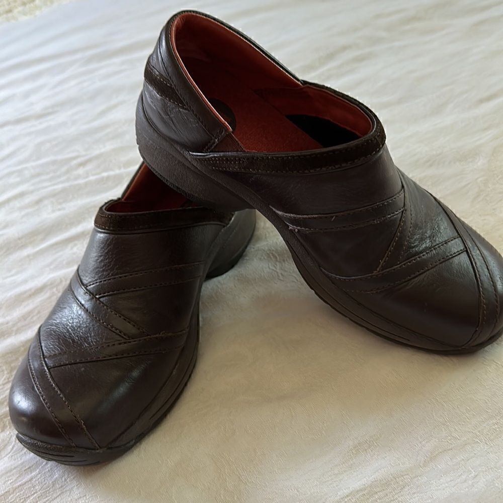 Merrell Primo Patch Leather Slip on Clog Brown Women’s 7.5